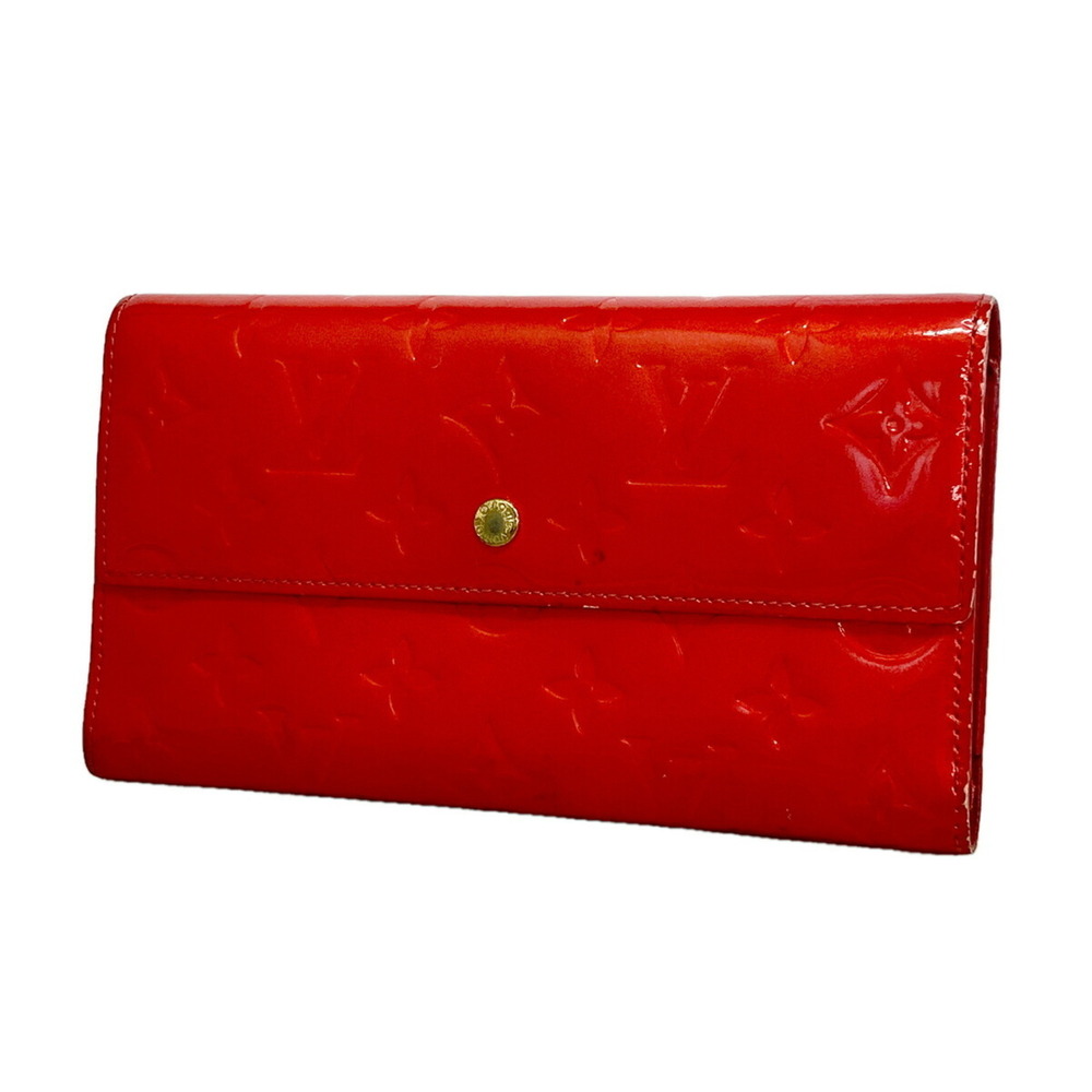 Louis Vuitton Tri-fold Long Wallet Vernis Portefeuille Tresor International M...